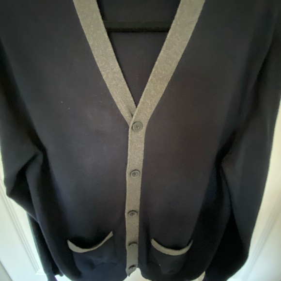 J Crew Mens Dk Blue Cotton Button Up V-Neck Classic Casual Cardigan Sz- M - Picture 9 of 15